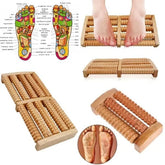 Traditional Wooden Roller Foot Massager Durable Natural Wood Design For Relaxation Stress Relief And Improved Blood Circulation wooden material