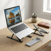 Premium Plastic Laptop Stand – Lightweight & Durable Foldable Laptop Holder, Ergonomic Desk Stand for Laptop, Notebook & MacBook Random Color