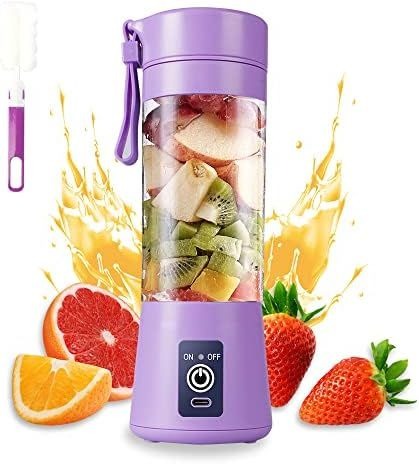 Portable Rechargeable USB Juicer Blender Bottle – Mini Electric Fruit Smoothie Maker in RANDOM COLOUR
