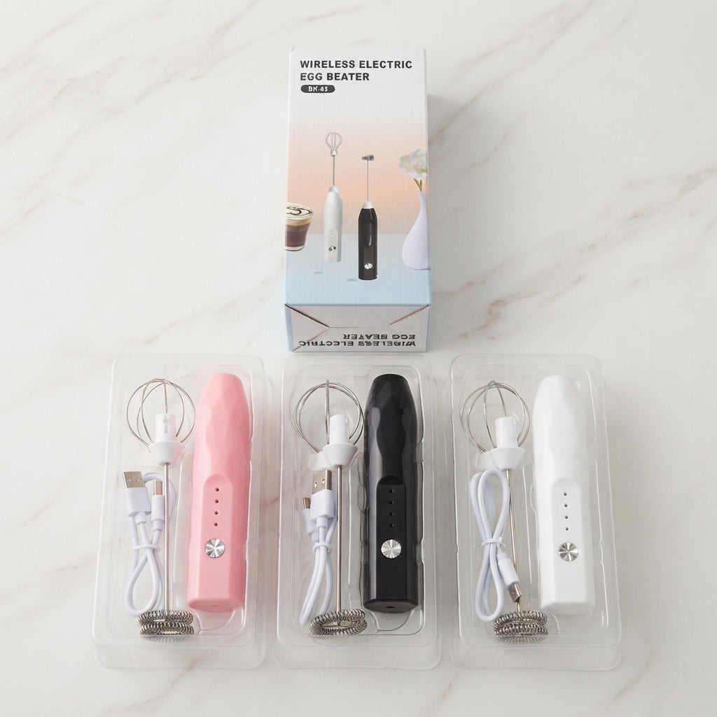 Wireless 2 In 1 Electric Egg Beater And Coffee Frother Rechargeable - Kitchen Accessory Designed For Food Preparation - 1 Pc (Random Color)